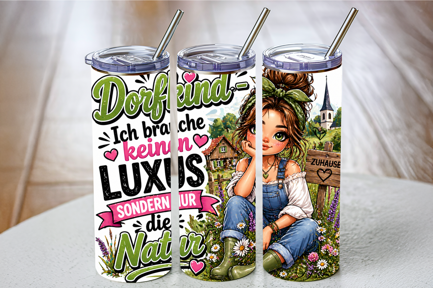 Sublimierter Tumbler – verschiedene Motive