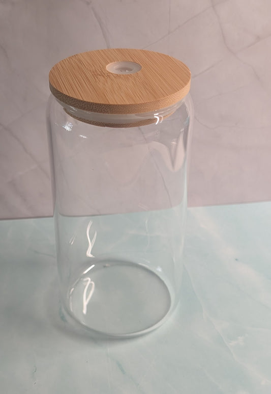 Glas mit Bambusdeckel
