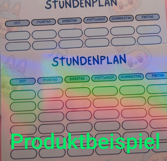 ✨ Stundenplan nach Wunsch – individuell & wasserfest