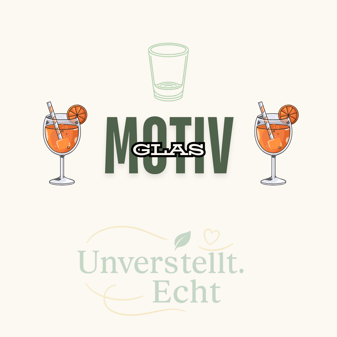 Stylisches Glas | wiederverwendbar & mit Motiv