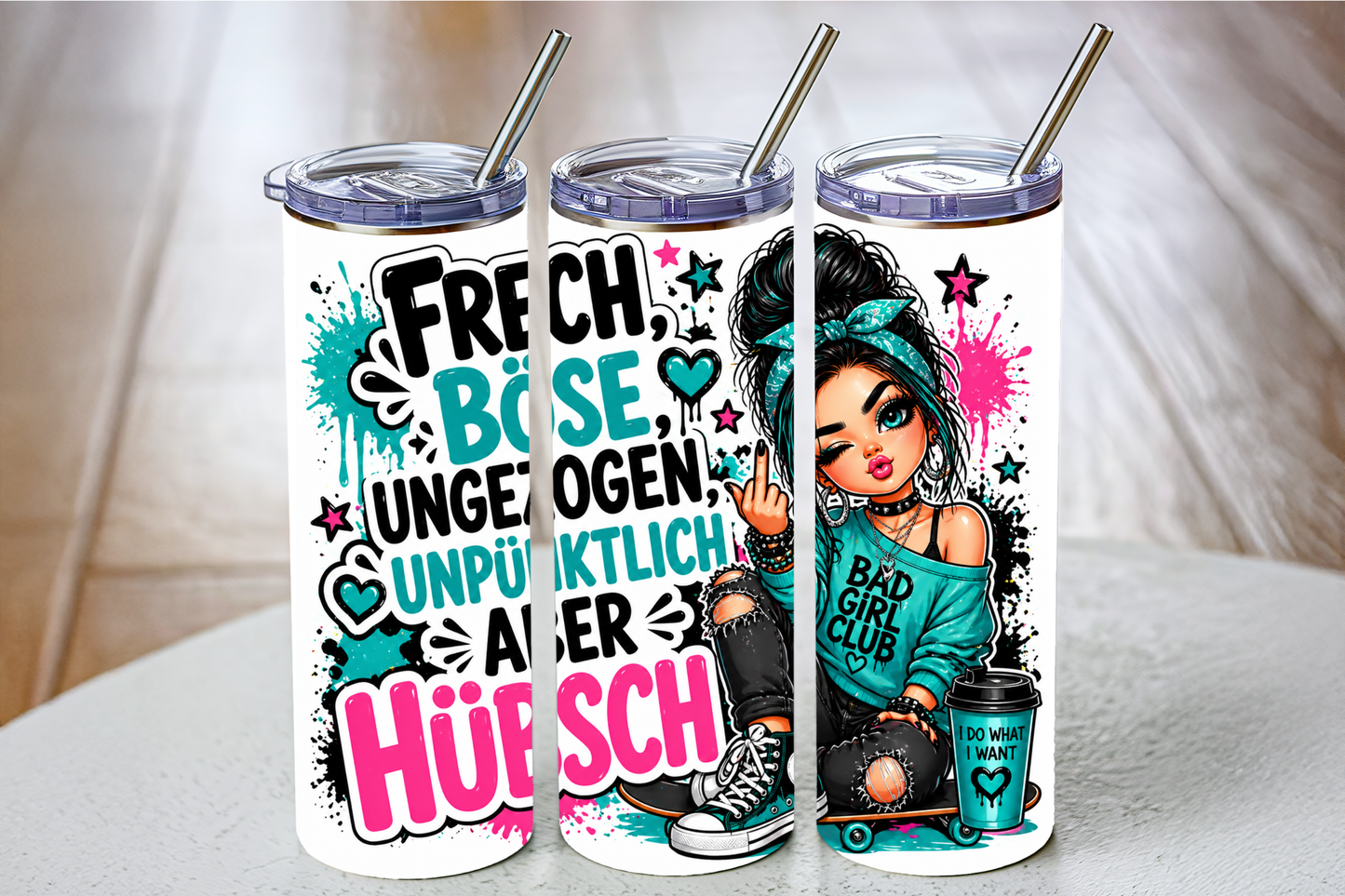 Sublimierter Tumbler – verschiedene Motive