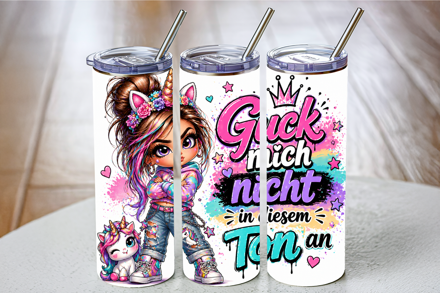 Sublimierter Tumbler – verschiedene Motive