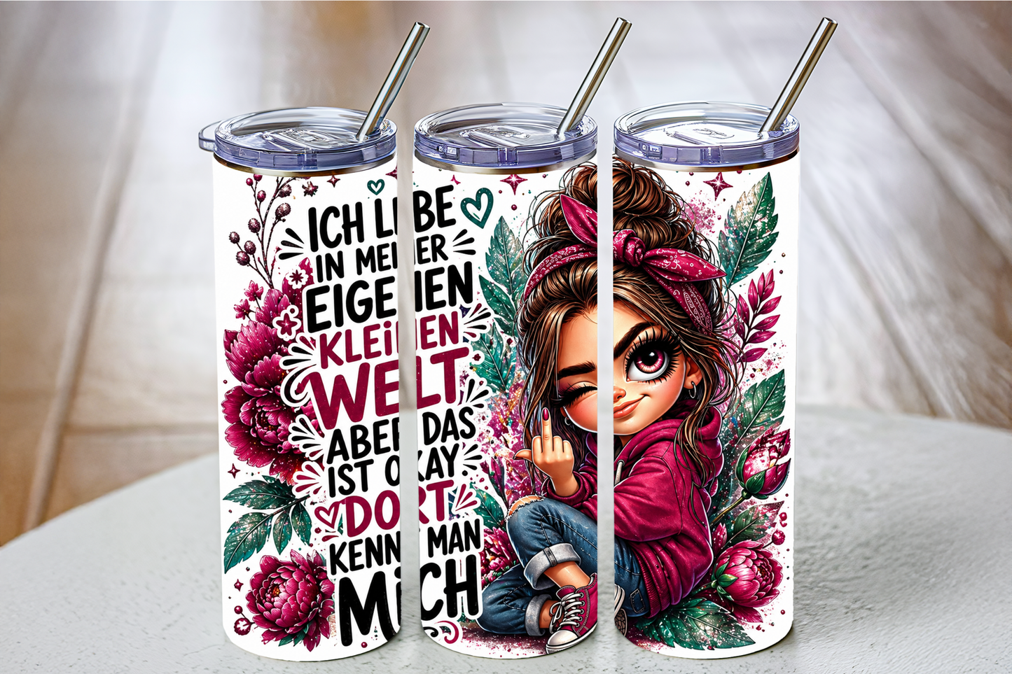 Sublimierter Tumbler – verschiedene Motive