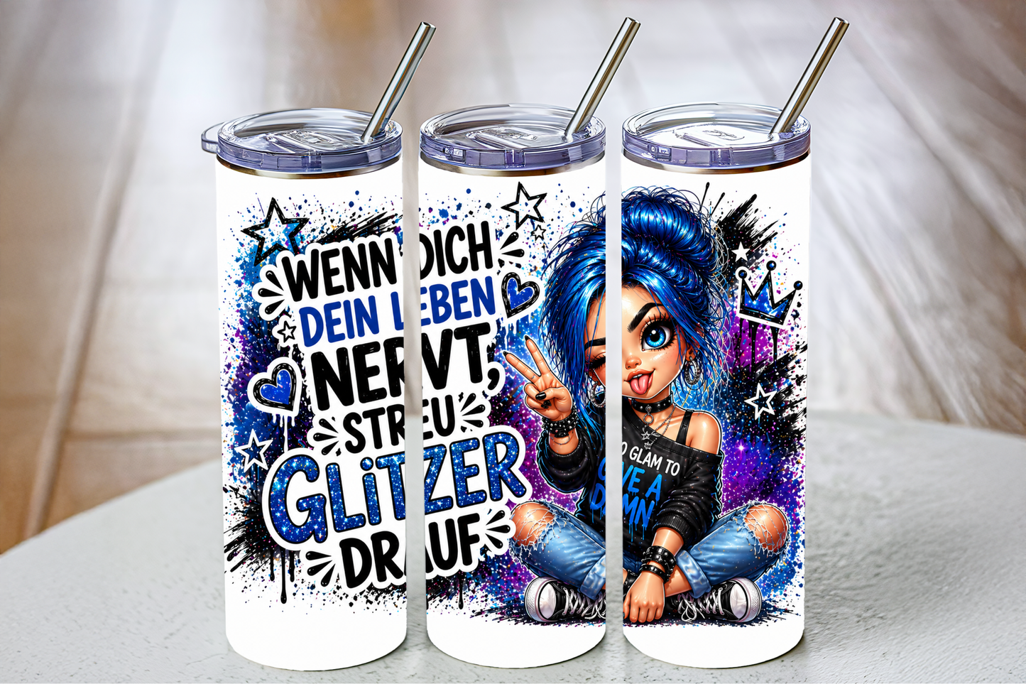Sublimierter Tumbler – verschiedene Motive
