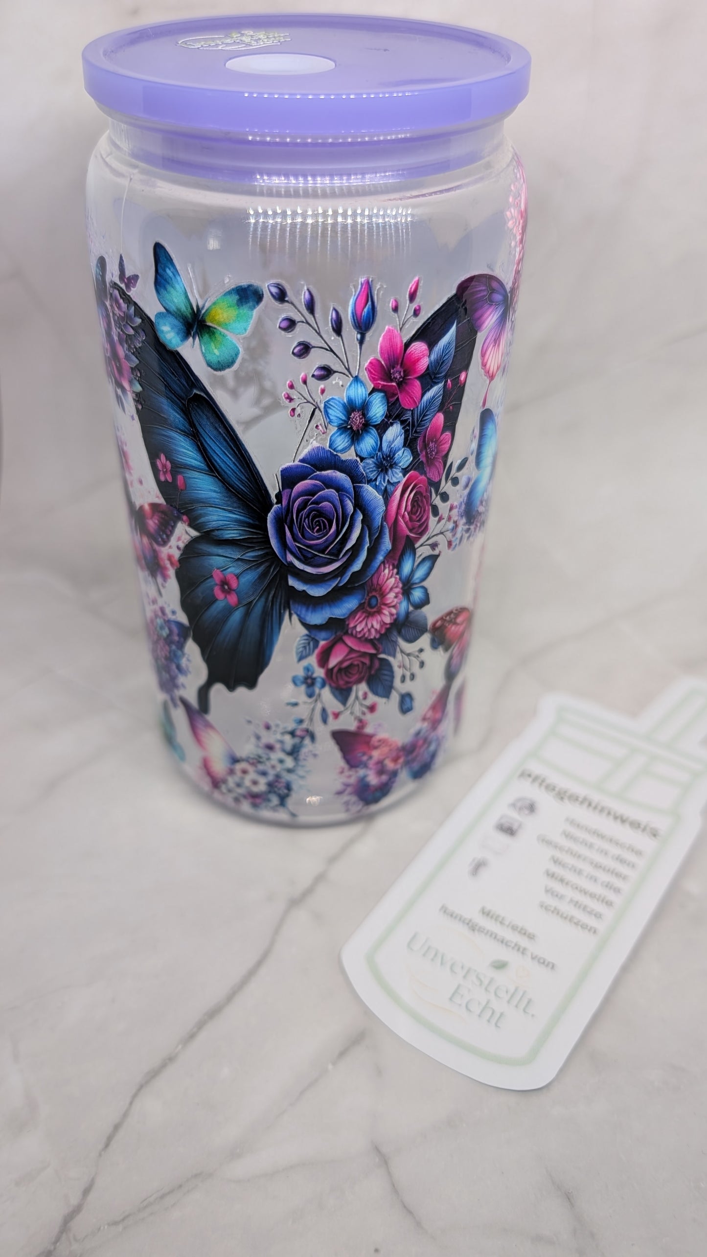 Kunststoff durchsichtig mit buntem Deckel