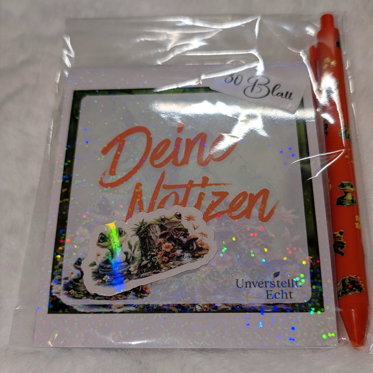 Notizblock Geschenkset mit Kuli & Sticker