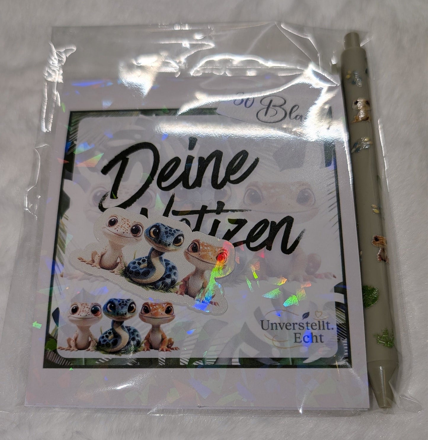 Notizblock Geschenkset mit Kuli & Sticker