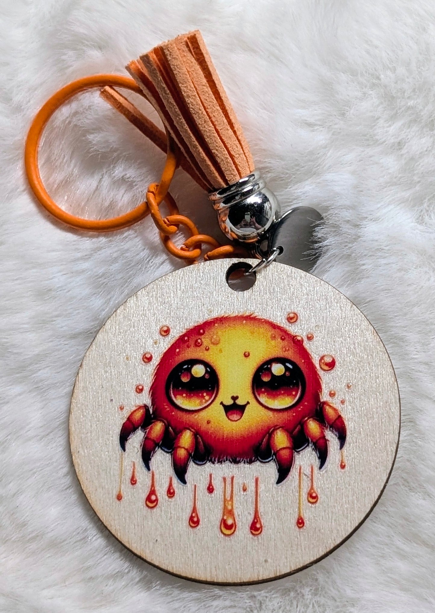 Schlüsselanhänger Spinne – kindlich & bunt ✨