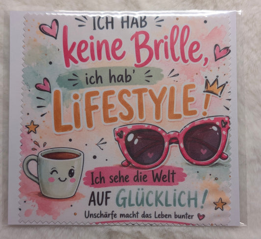Brillenputztücher mit Sprüchen – klar sehen & lachen!