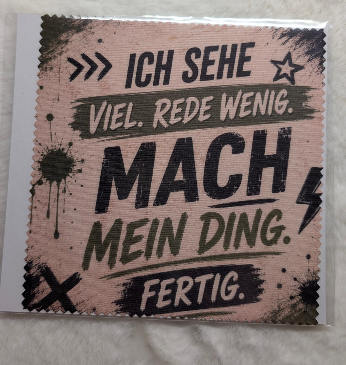 Brillenputztücher mit Sprüchen – klar sehen & lachen!