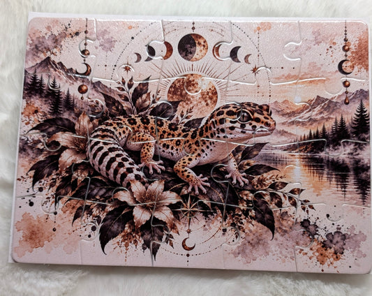Mini-Glitzerpuzzle „Terraristik“ – 20 Teile | Reptilien & Exoten