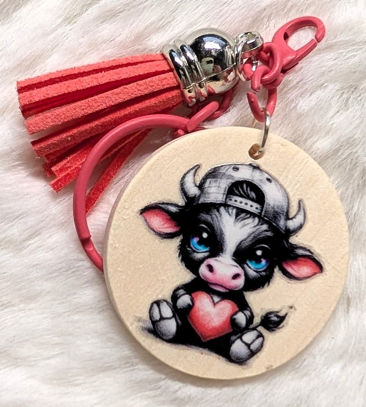 Holz-Schlüsselanhänger mit Quaste | Tiermotive, Fahrzeuge & Sprüche