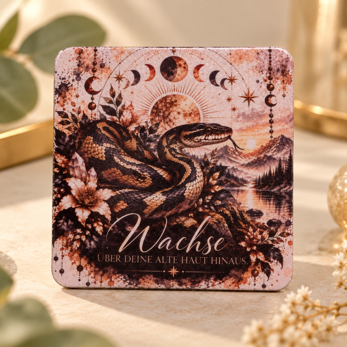 Glitzermagnete Reptilien & Terraristik – Tiermotive mit Botschaft | 6,5 × 6,5 cm