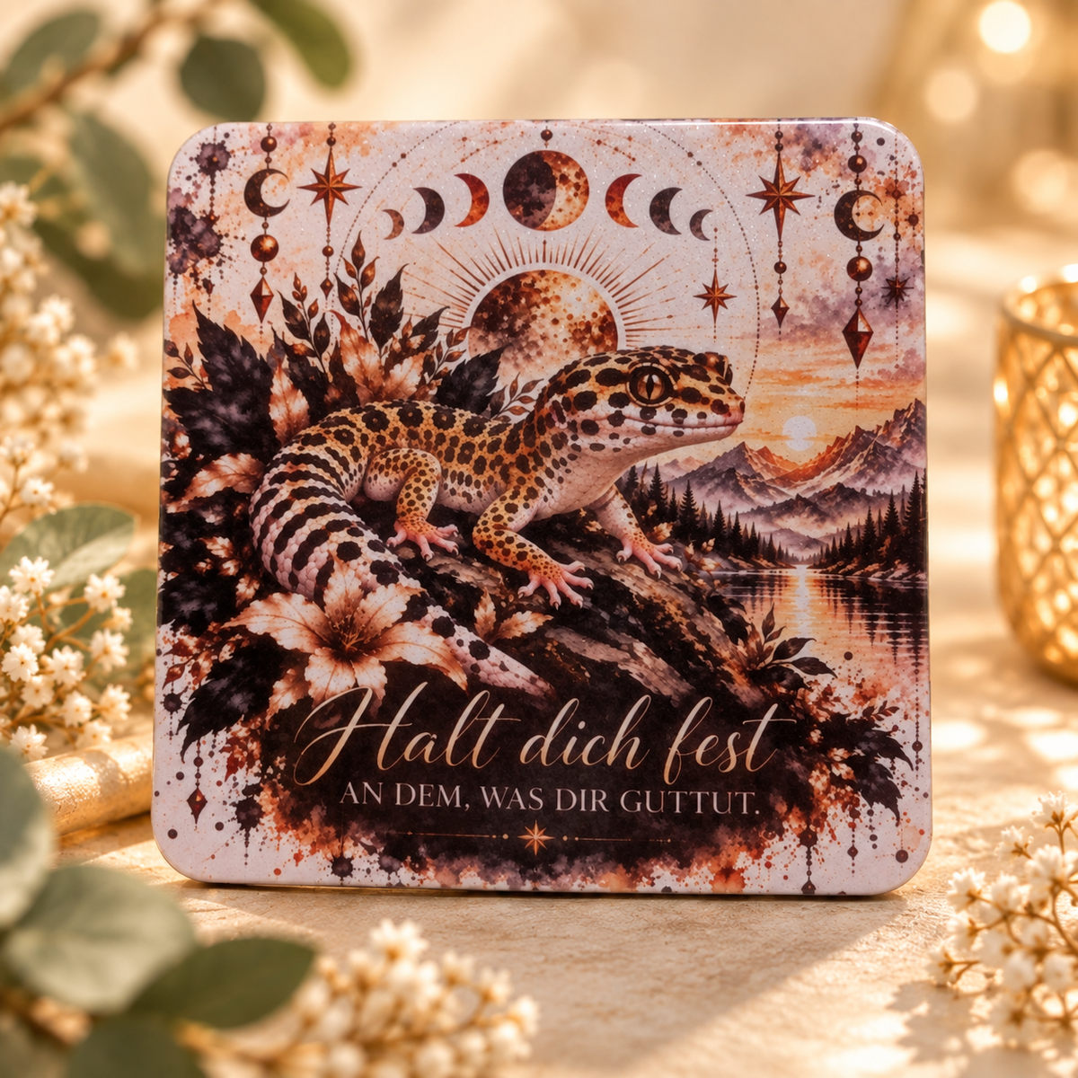 Glitzermagnete Reptilien & Terraristik – Tiermotive mit Botschaft | 6,5 × 6,5 cm