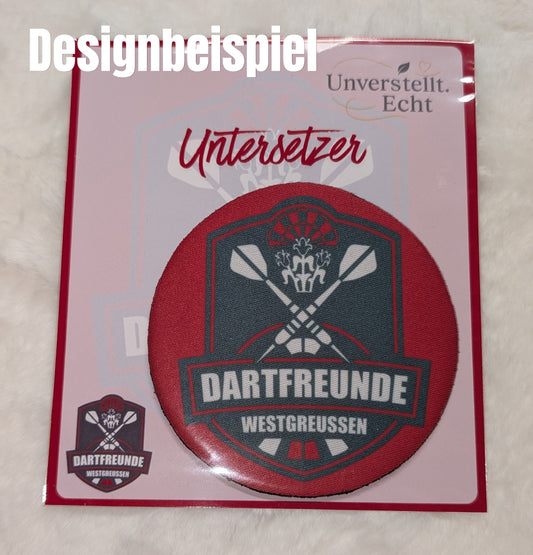 Untersetzer aus Stoff – individuell bedruckt | Getränkeuntersetzer mit Logo