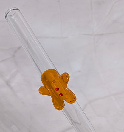 Glastrinkstab mit Weihnachts-Motiv