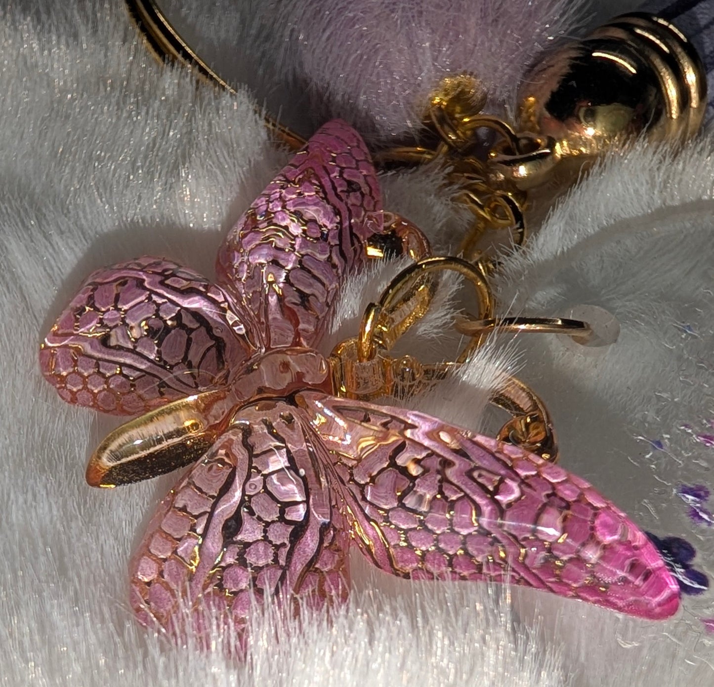 Schlüsselanhänger mit Schmetterling & Quaste
