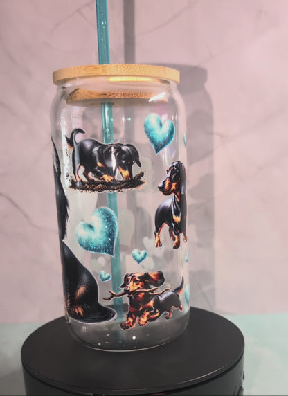 Glas mit Bambusdeckel